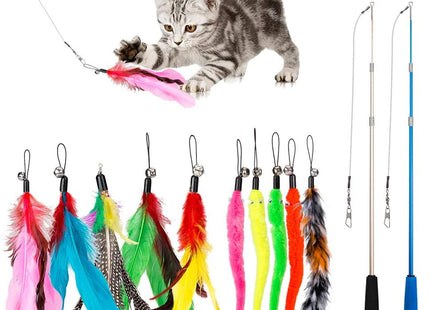 WhiskerPlay™ – Katzenangel-Set mit 10 Wechselköpfen